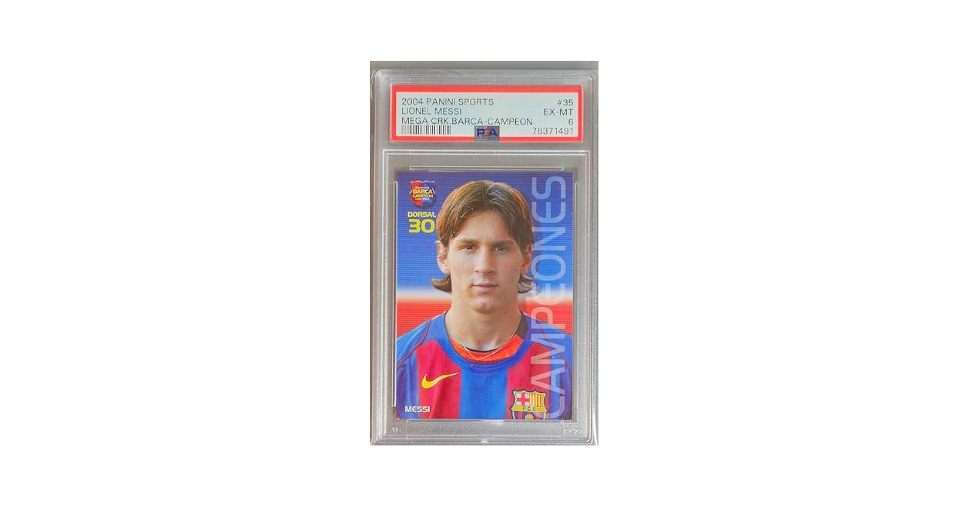 Amazon.com: 2004 Panini Sports #35 Lionel Messi Mega Crack
